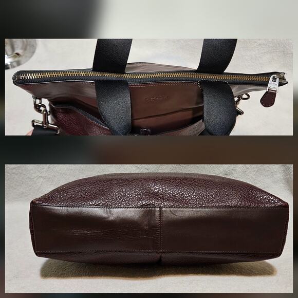 Coach Charles Foldover Whipstitch Tote Buffalo Ebossed - Picture 8 of 10